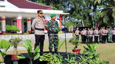Kapolresta Magelang dan Dandim Kebumen Pimpin Apel Sinergitas TNI-Polri Se-Eks Wilayah Kedu