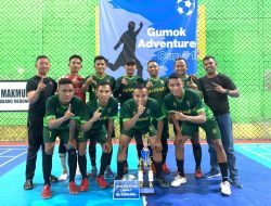 Tim Futsal NP 41 Yonarmed 3/105 MM/TRK/NP Raih Juara 1 Turnamen Gumok Adventure Cup