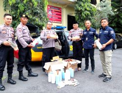 Gelar Operasi Pekat, Polresta Magelang Amankan Ratusan Botol Miras dan Selongsong Petasan Jumbo