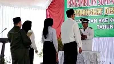 Pemdes Porworejo Kudus Lantik Tiga Perangkat Desa Terpilih