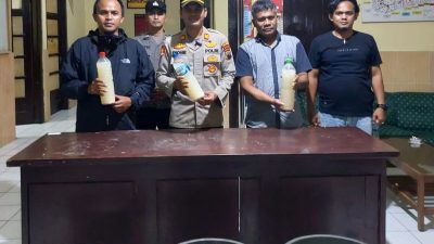 Laksanakan Operasi Cipta Kondisi, Polsek Muntilan Amankan 60 Liter Tuak