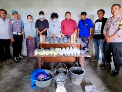 Polsek Dukun Amankan Puluhan Kilogram Obat Mercon dan Tiga Peraciknya