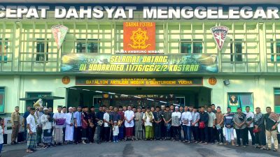 Rayakan Kemenangan Yonarmed 11 Kostrad Laksanakan Salat Idul Fitri Berjamaah