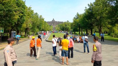 Antisipasi Masa Ramai, Pospam Borobudur Lakukan ‘Walking Patrol’