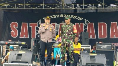 Bersama Kodim 0705/ Magelang, Polresta Magelang Amankan Rangkaian Acara Halal Bihalal