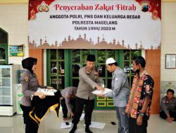 Zakat Fitrah Anggota Polri, PNS dan Keluarga Besar Polresta Magelang Disalurkan
