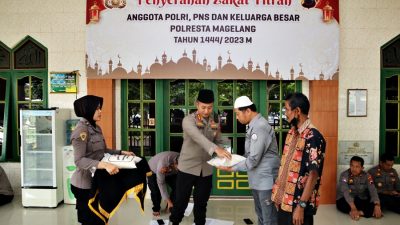 Zakat Fitrah Anggota Polri, PNS dan Keluarga Besar Polresta Magelang Disalurkan