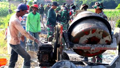 Dukung Kelancaran Kerja TMMD, Kelayakan Mesin Molen Dicek Setiap Pagi