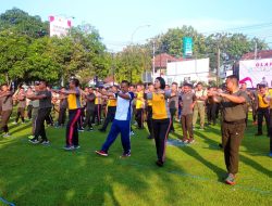 Tingkatkan Sinergitas, TNI-Polri Magelang Raya Kompak Lakukan Olahraga Bersama