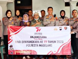 Dalam Rangka Hari Bhayangkara, Polresta Magelang Gelar Anjangsana ke Purnawirawan Polri
