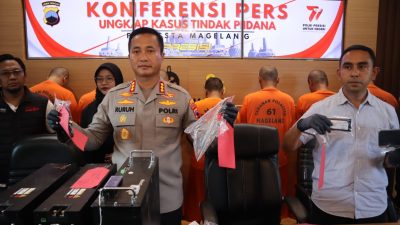 Tim Resmob Polresta Magelang Ringkus Pelaku Spesialis Pencurian Baterai BTS