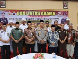 Jaga Kedamaian Masyarakat, Polresta Magelang Gelar Doa Bersama Lintas Agama