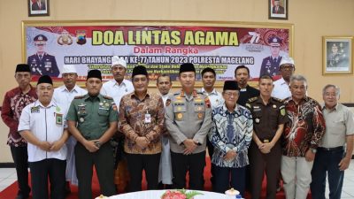 Jaga Kedamaian Masyarakat, Polresta Magelang Gelar Doa Bersama Lintas Agama