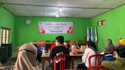 Partisipasi Mahasiswa KKN Tematik UPN “Veteran” Jawa Timur Kegiatan Donor Darah Rutin Desa Musir Kidul, Nganjuk
