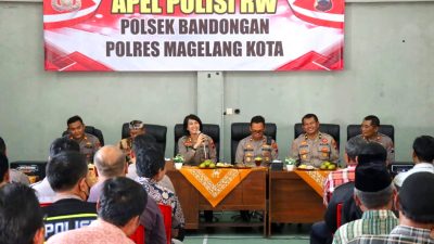 Polisi RW Wilayah Bandongan Dikumpulkan, Begini Arahan Kapolres Magelang Kota