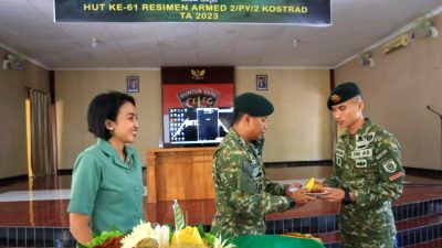 Peringati HUT Ke-61 Resimen 2 Putra Yudha, Yonarmed 11 Gelar Syukuran