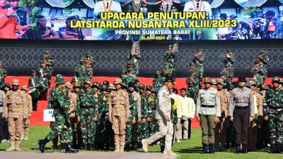 Upacara Penutupan Latsitardanus XLIII Tahun 2023 Dilaksanakan di Istana Gubernur Sumbar