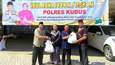 Qurban Presisi, Polres Kudus Bagikan 543 Paket Daging