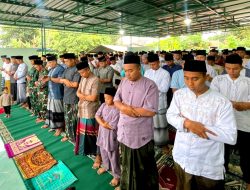 Keluarga Besar Yonarmed 3/NP Kodam IV/Diponegoro Laksanakan Salat Idul Adha