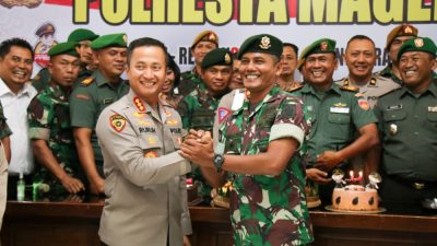 Mangayubagya Hari Bhayangkara, Puluhan Personel TNI, Kejaksaan dan Pemda “Gerudug” Polresta Magelang