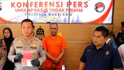 Miliki Sabu-Sabu, Seorang Pemuda Muntilan Diamankan Satresnarkoba Polresta Magelang