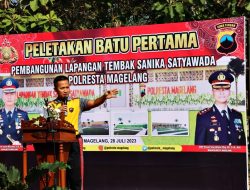 Kapolresta Magelang Tandai Dimulainya Pembangunan Lapangan Tembak “Sanika Satyawada”