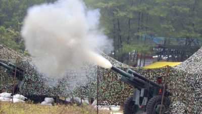 Yonarmed 3/NP Laksanakan Kegiatan Latihan Menembak Senjata Berat Teknis