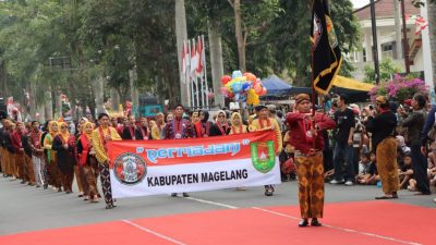 Bersama Kodim dan Instansi Terkait, Polresta Magelang Amankan Parade Gebyar Seni Budaya