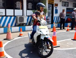 Satlantas Polres Magelang Kota Berlakukan Lintasan Baru Ujian Praktik SIM C