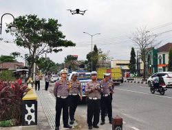 Besama Polda Jawa Tengah, Polresta Magelang Gelar Sosialisasi ETLE Drone di Palbapang