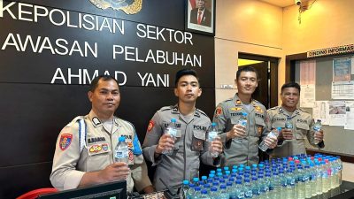 Razia Rutin, Personel Polsek Pelabuhan Ahmad Yani Sita 105 Botol Miras Cap Tikus
