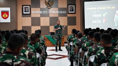 Pembekalan Calon Babinsa, Begini Pesan Danrem 072/Pamungkas