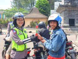 Sosialisasi Tertib Berlalulintas, Polresta Magelang Beri Apresiasi Pengendara Patuh Aturan