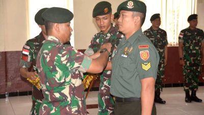 Yonarmed 11 Kostrad Laksanakan Tradisi Korps Pelepasan Pindah Satuan