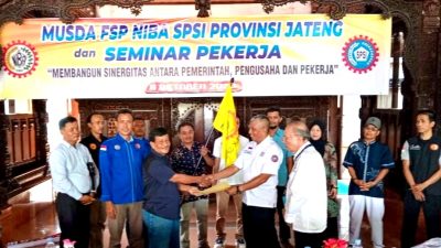 Selamat, Achmad Fikri Sebagai Ketua FSP NIBA SPSI Jawa Tengah Periode 2023/2028
