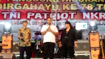 Panggung Hiburan HUT Ke-78 TNI di Desa Terban Dipadati Pengunjung