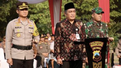 Apel Gelar Pasukan Operasi Mantap Brata Candi 2023-2024, Polresta Magelang Siap Amankan Pemilu 2024
