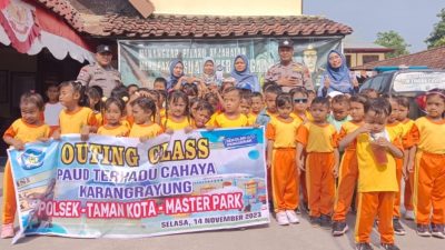 Kunjungi Polsek Karangrayung, Anak-Anak PAUD Terpadu Cahaya Terima Edukasi Tertib Berlalulintas