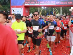 Tak Hanya Beri Pengamanan, Polresta Magelang Juga Ambil Bagian di Event Borobudur Marathon 2023