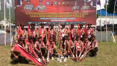 Gudep SMP Negeri 7 Kota Ternate Sabet Juara Umum Ajang Perloka Cup IV