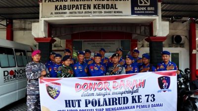 Gandeng PMI, Satpolairud Polres Kendal Gelar Donor Darah