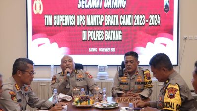 Tim Supervisi Polda Jateng Cek Posko Operasi Mantap Brata Candi 2023 Polres Batang