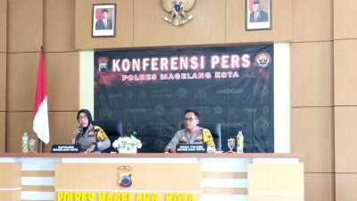 Kapolres Magelang Kota Pimpin Konferensi Pers Akhir Tahun 2023