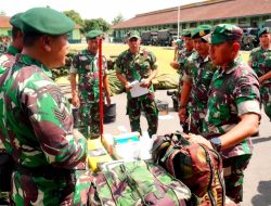 Kasmenarmed 2 Kostrad Periksa Kesiapsiagaan Gulbencal dan Produk Kinerja Yonarmed 11 Guntur Geni