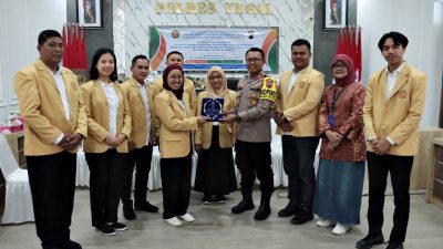Mahasiswa Ubhara Sosialisasikan Permenndikbudristek di Polres Tegal