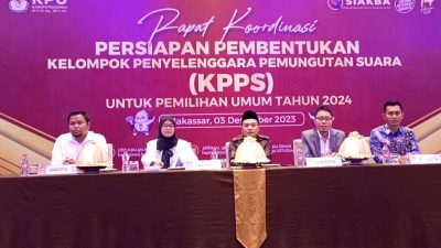 KPU Kabupaten Gowa Gelar Rakor Pembentukan KPPS Pemilu 2024