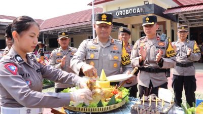 Sederhana, Begini Tradisi Ulang Tahun Anggota Polisi Polres Grobogan