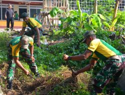 Sambut Hari Raya Natal, Yonarmed 11 Kostrad Laksanakan Karya Bakti di Gereja