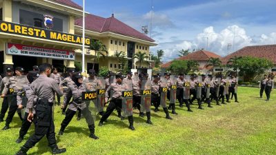 Polresta Magelang Adakan Latkatpuan Baja dan Taja