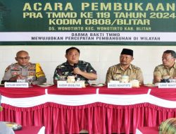 Kodim 0808/Blitar, Gelar Acara Pembukaan Pra TMMD Ke-119 TA 2024